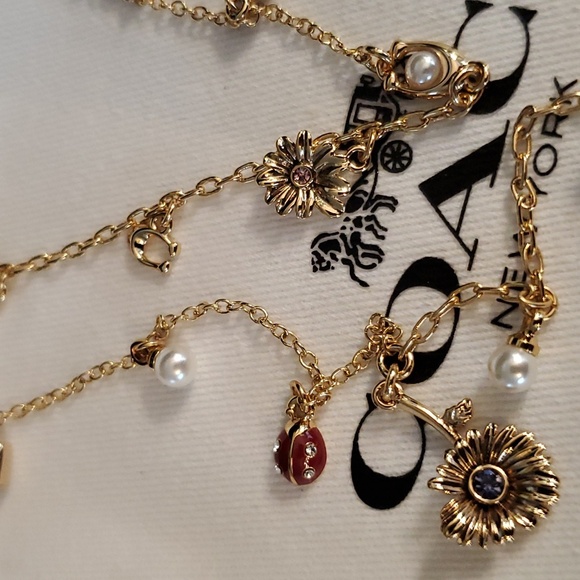 Coach Mixed Charm Layered Necklace New with Tag - Picture 3 of 6